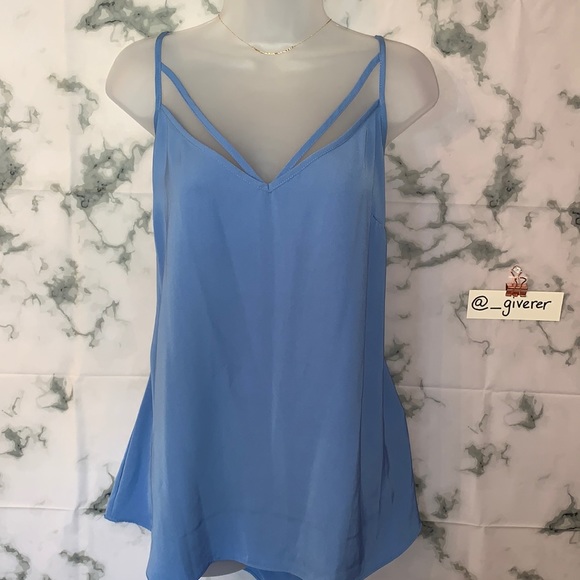 XS / 14W Blue Bell STRAPPY WOVEN CAMI CITY CHIC - Picture 2 of 16